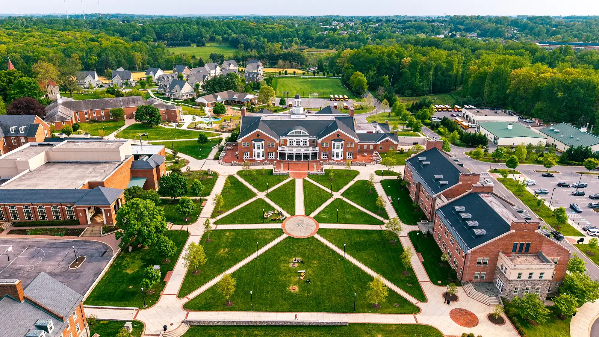 Aerial view of McDonogh School campus